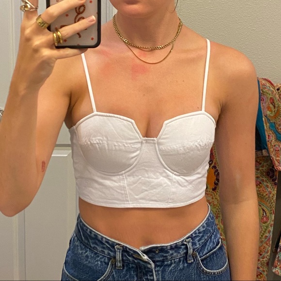 White corset crop top - Picture 4 of 6